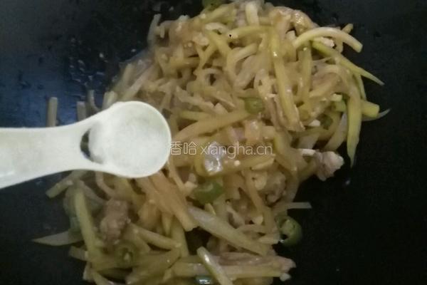 瓢瓜炒瘦肉的做法图解9