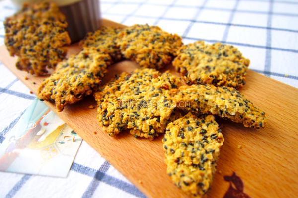 黑芝麻燕麦高纤饼干的做法图解6