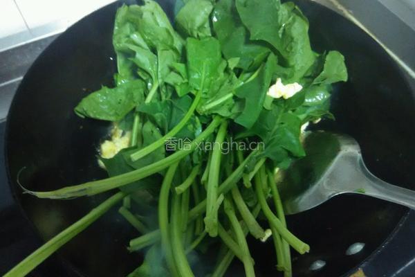 菠菜炒鸡蛋的做法图解6
