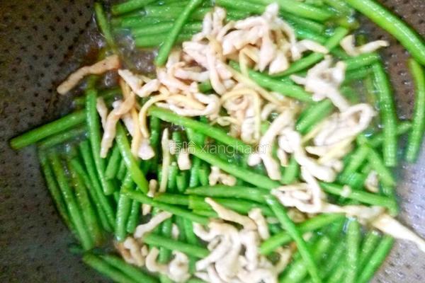 豆角炒肉丝的做法图解7