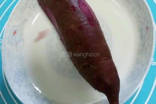紫薯糯米肉丸的做法图解1