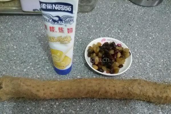 梅花密豆山药的做法图解1
