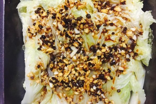 蒜蓉蒸大白菜的做法图解9