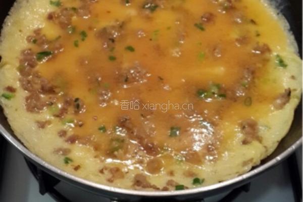 肉碎鸡蛋饼的做法图解5