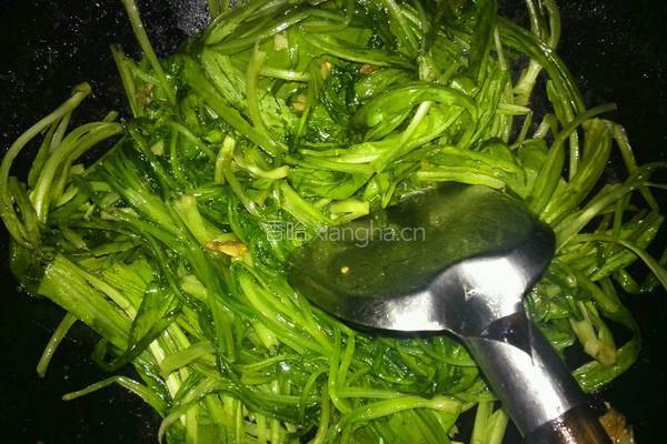 炒油麦菜的做法图解4