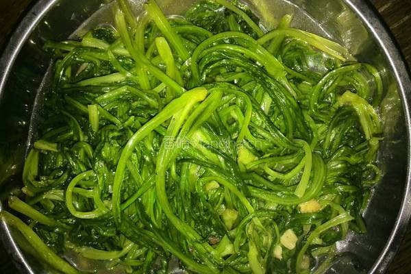 炒油麦菜的做法图解5