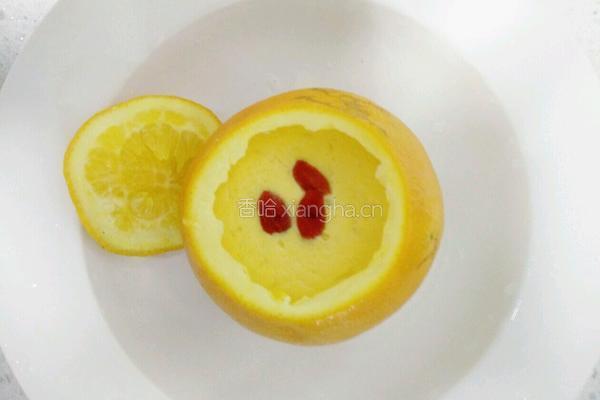 甜橙蒸蛋的做法图解5