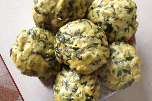 玉米面菠菜馍馍的做法图解6