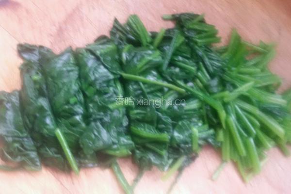 菠菜炒宽粉条的做法图解3