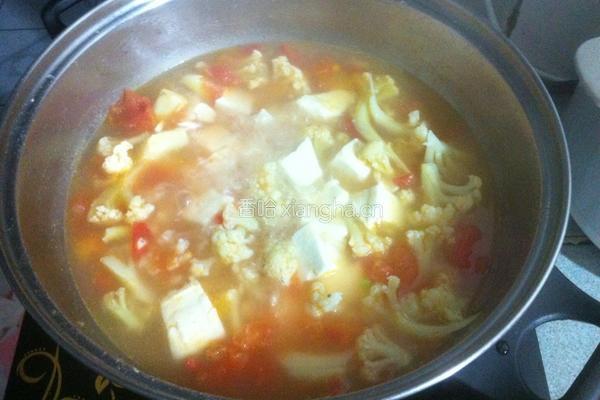 番茄花菜炖豆腐的做法图解7