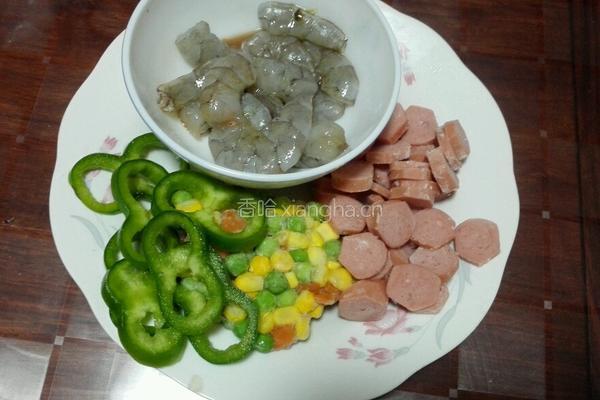 虾仁火腿披萨的做法图解4