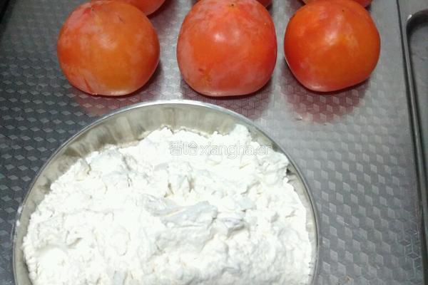 柿子糊塌（炸柿饼）的做法图解1