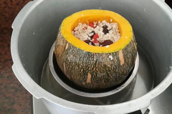 南瓜蒸糯米的做法图解8