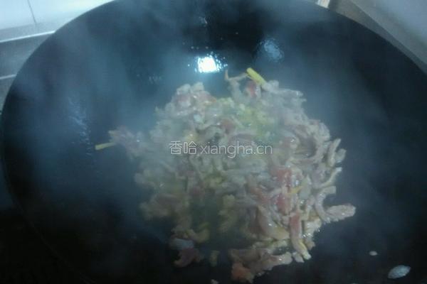 青椒炒羊肉的做法图解5