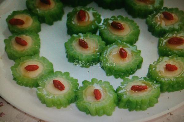 豆沙酿苦瓜的做法图解5