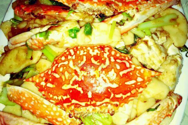 花蟹炒年糕的做法图解10