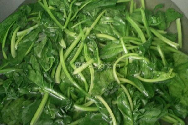 清炒菠菜的做法图解2