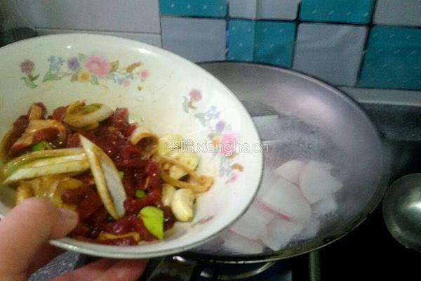 羊肉片氽萝卜的做法图解5