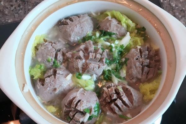 酱爆牛肉丸汤娃娃菜的做法图解8