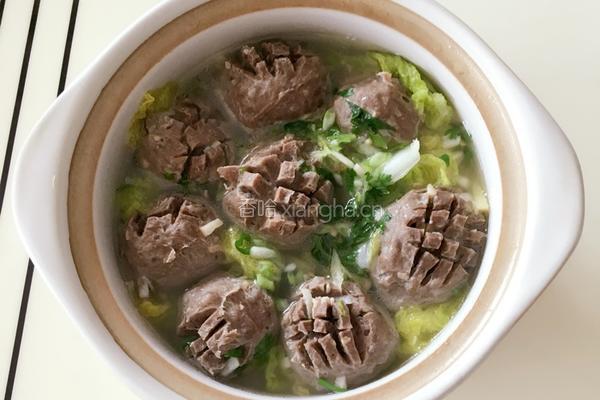 酱爆牛肉丸汤娃娃菜的做法图解9