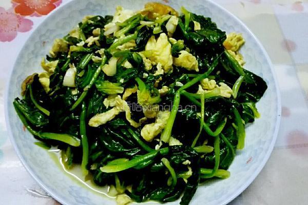 菠菜炒蛋的做法图解8