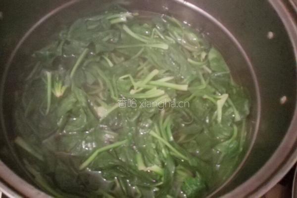 菠菜炒蛋的做法图解2
