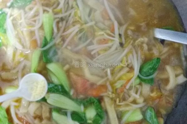 西红柿豆芽烩饼的做法图解9