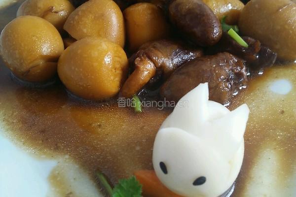 红烧鸡心鹌鹑蛋