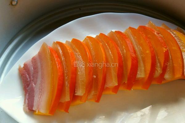 金瓜蒸咸肉的做法图解6