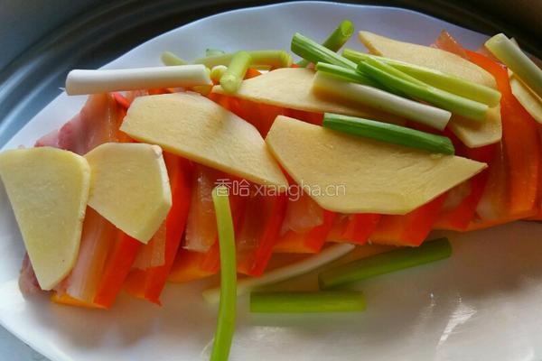 金瓜蒸咸肉的做法图解7