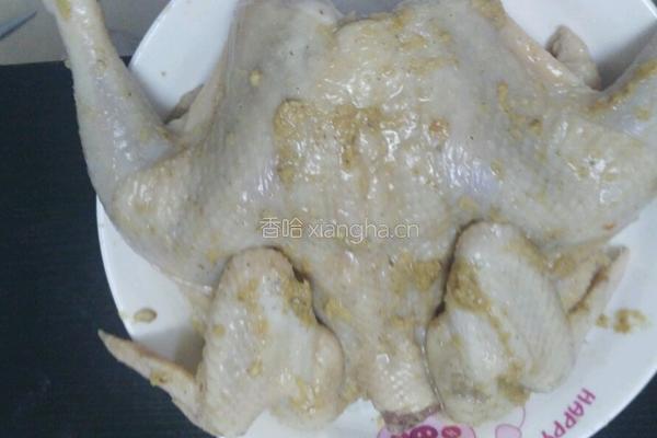 啤酒烤脆皮鸡的做法图解4