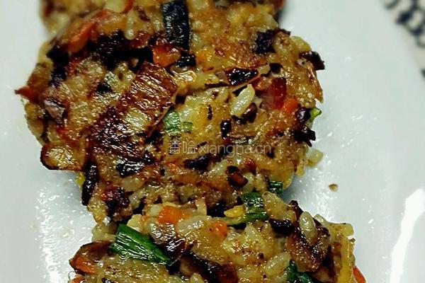 香煎米饭菜饼的做法图解10