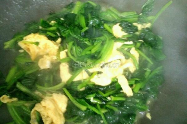 菠菜炒鸡蛋的做法图解5