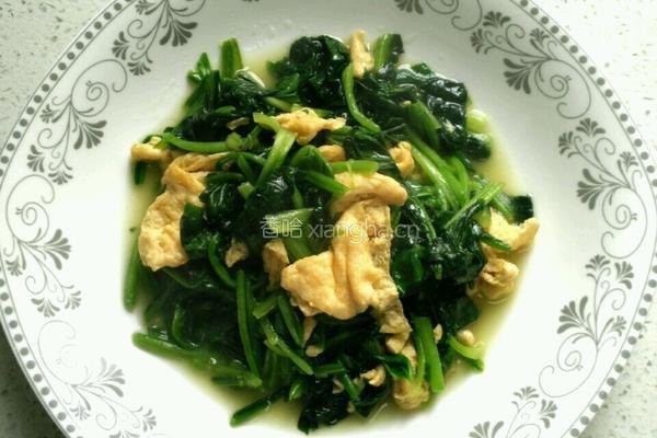 菠菜炒鸡蛋的做法图解6