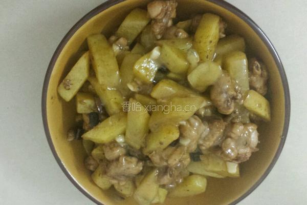 土豆炒鸡肉的做法图解4