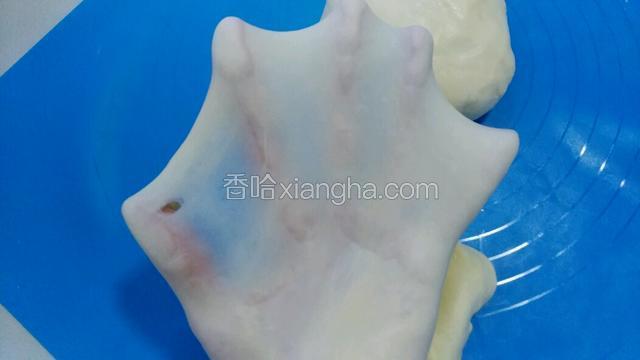 这几步也可以用面包机操作，比较省力。我用手揉的，出手套膜了，据说这样的面包好吃。