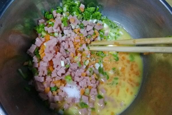 蔬菜鸡蛋饼的做法图解3
