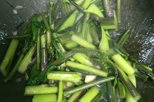 清炒红菜苔的做法图解4