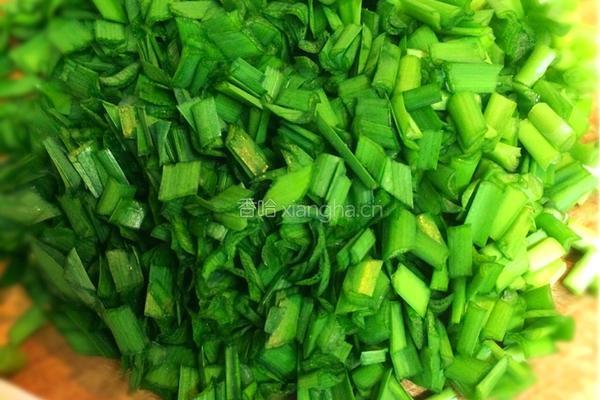 香煎韭菜饼的做法图解1