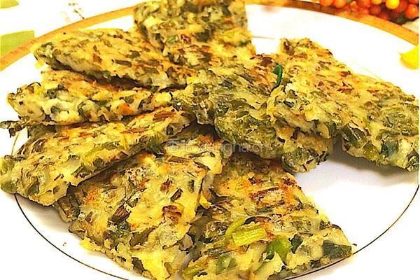 香煎韭菜饼的做法图解7