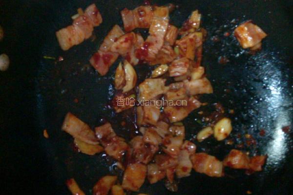豆干炒腊肉的做法图解5