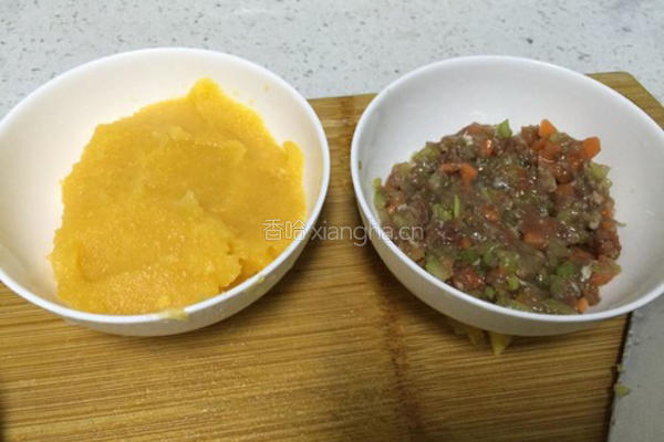 南瓜牛肉蒸的做法图解4