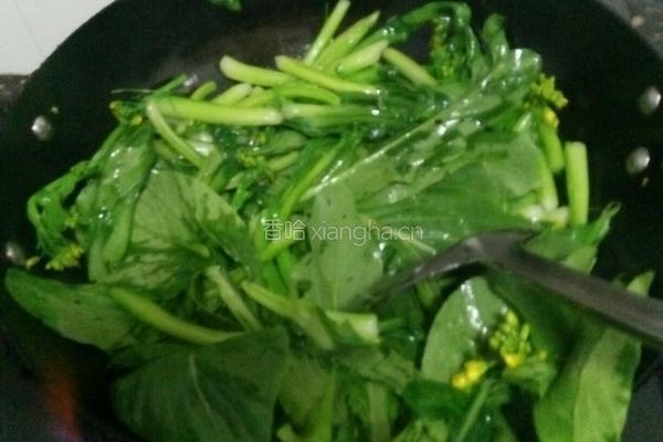香菇油菜炒肉片的做法图解5