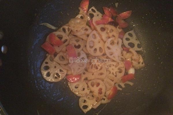 素炒藕片的做法图解5