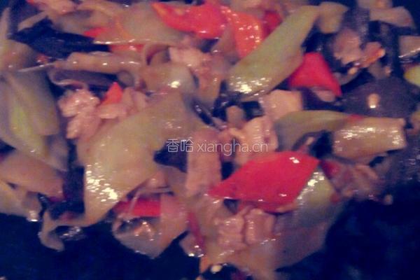 莴笋木耳炒肉片的做法图解9