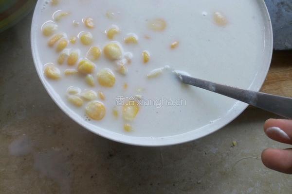 牛奶玉米甜汤的做法图解4