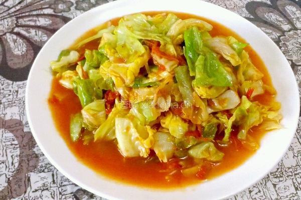 西红柿炒卷心菜的做法图解9