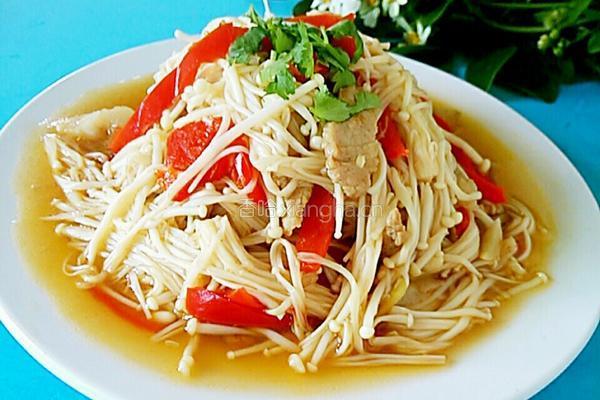 金针菇炒肉丝的做法图解8