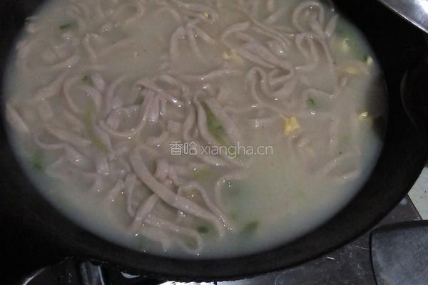 青萝卜鸡蛋手擀面汤的做法图解6