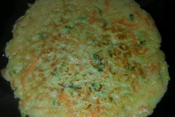 胡萝卜鸡蛋葱油饼的做法图解7